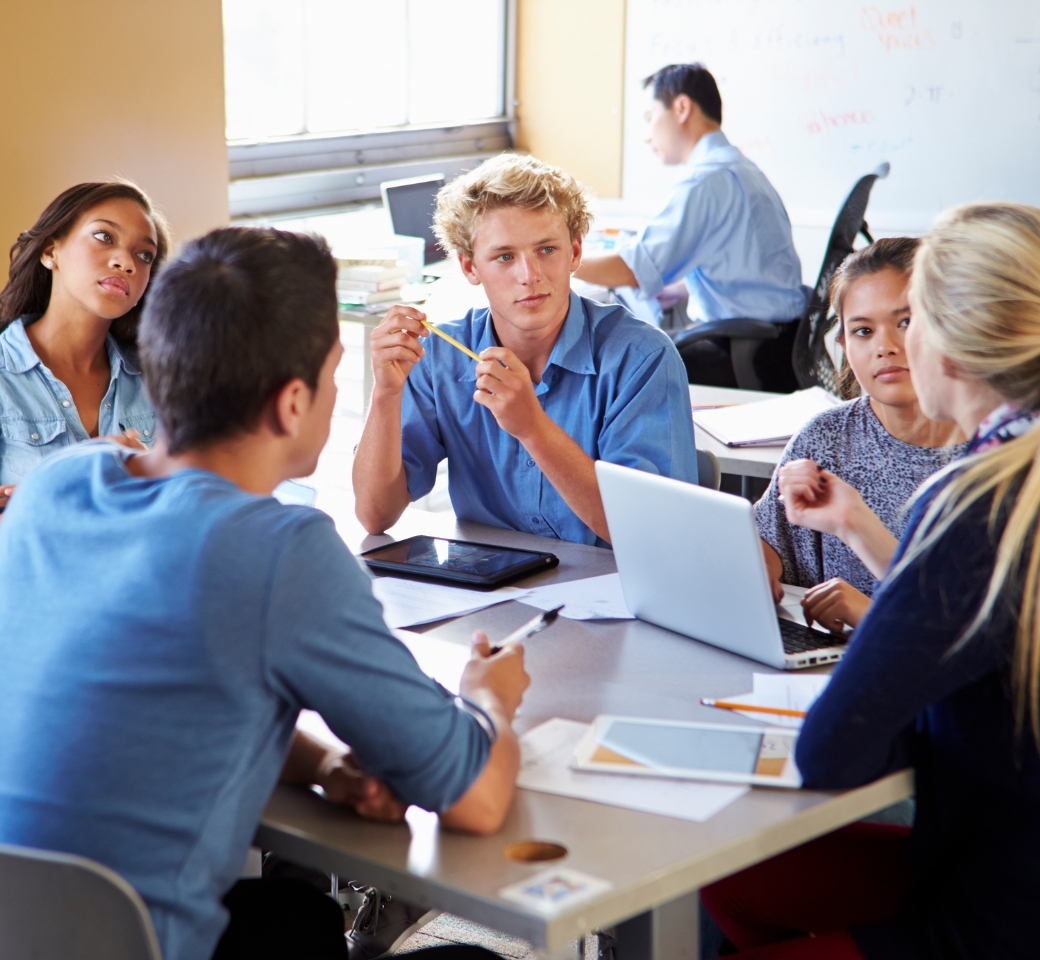 Diverse learners engaged in class
